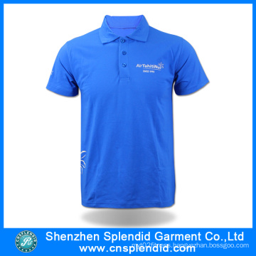 Men Fashion Dark Blue Polo Shirt Printed Logo T-Shirt